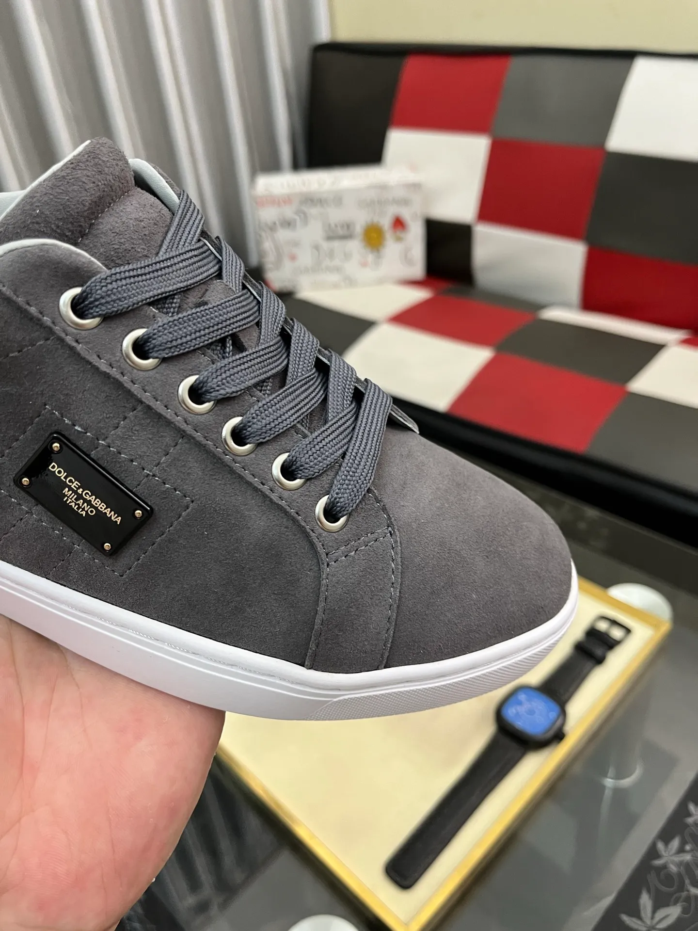 Men's shoes 💰400⌚️⌚️New DG Dolce & Gabbana high-end couple's sports and casual shoes, imported cowhide, multiple material splicing design➕Imported cowhide lining, cowhide foot pads➕Original TPR elastic outsole. Size: 38-46